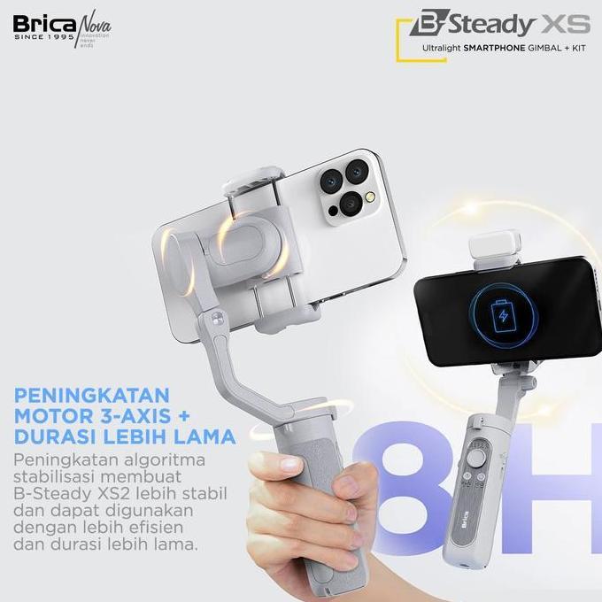 Brica B-Steady Xs 2 3-Axis Gimbal Smartphone - Brica Bsteady Xs2