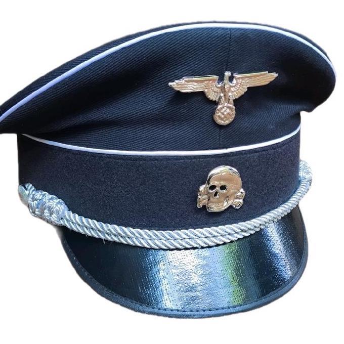 Wiji_boseee - Visor Cap German WW2 Officer Algemeine SS Repro Premium Kanvas