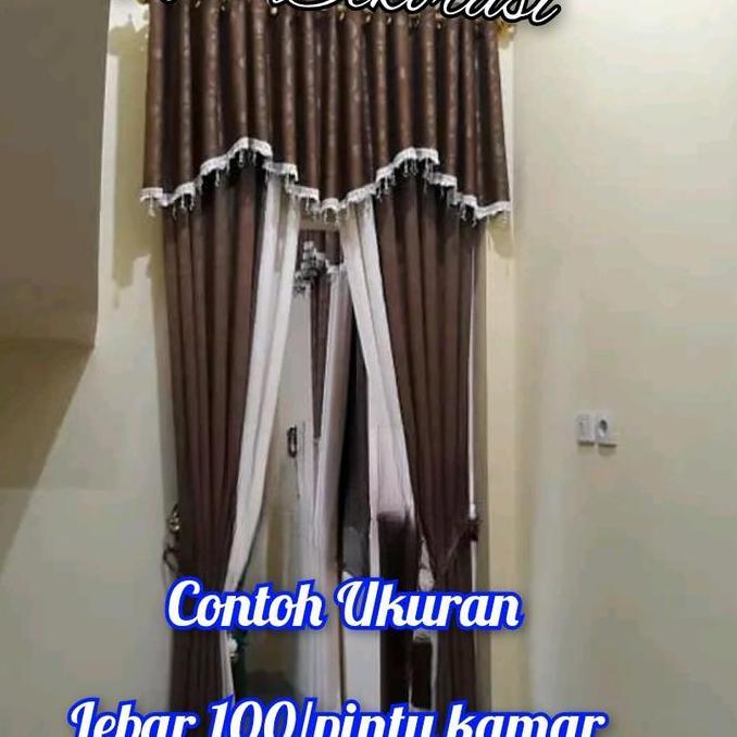 Satu Set Gorden poni Minimalis Tirai jendela Pintu Kamar