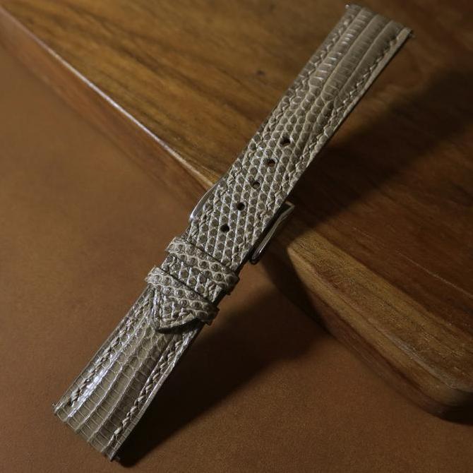 Ready Custom Lizard Leather Watch strap - Taupe