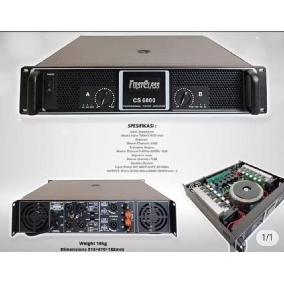 Power Amplifier FIRSTCLASS CS6000 Original Power Stereo CS 6000
