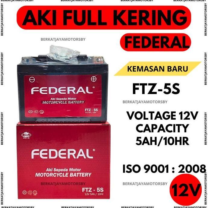 AKI FULL KERING GTZ5S AKI FEDERAL NANO GEL ACCU FEDERAL FTZ5S AKI KERING KHARISMA FU VIXION VARIO BE