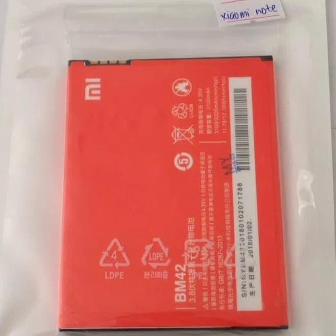 Baterai / Battery xiomi note / note 1 / BM42 / BM 42 / BM-42 (ORI)
