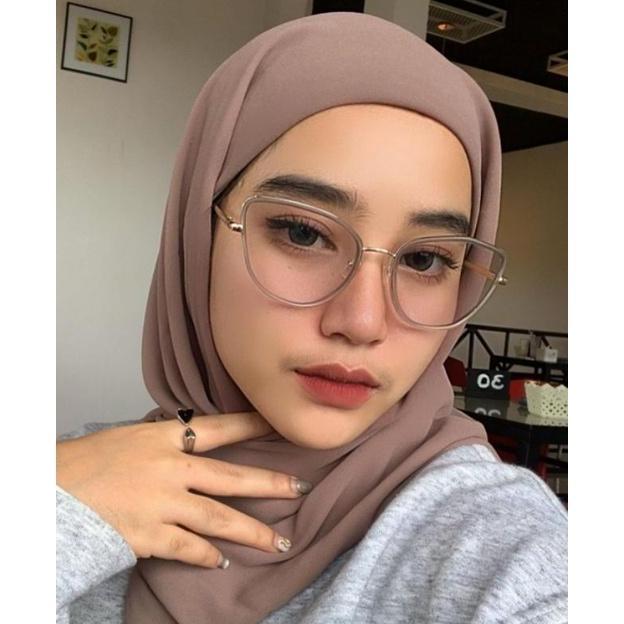 DR257 - KACAMATA  KEKINIAN FRAME CAT EYE BAHAN KOMBINASI PLASTIK DAN BESI PREMIUM 98525