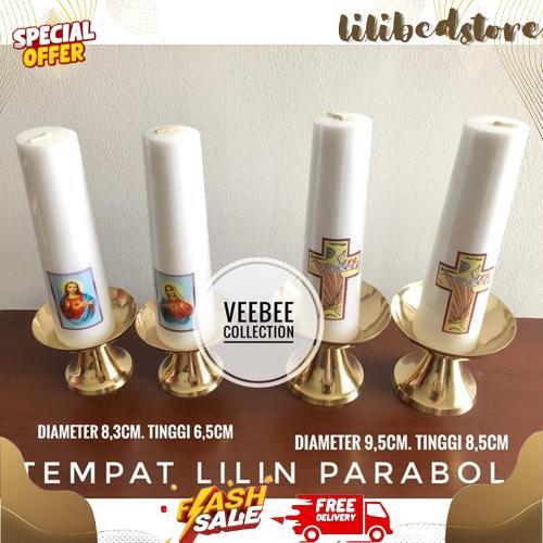 New Tempat Lilin Kuningan Parabola/ tempat lilin kuningan/ tempat lilin altar