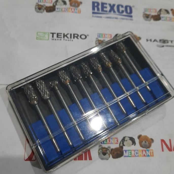 10pcs MATA BOR CUN TUNER CUNER TUNGSTEN GRINDER BESI PENDEK SET IKURA