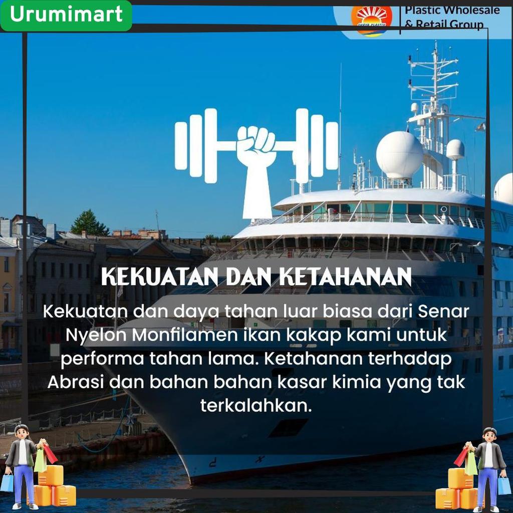 Senar Cap Ikan Kakap  Ukuran 400 (25)  Per Roll /Tali Senar Pancing / Senar Layangan Gradeori