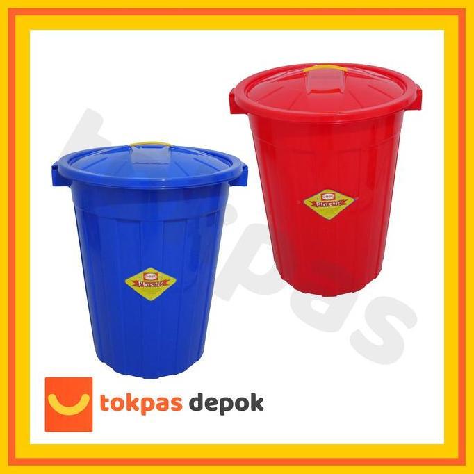 // EMBER 120 LITER TONG BESAR TUTUP SHINPO 120 T PLASTIK BIRU ''