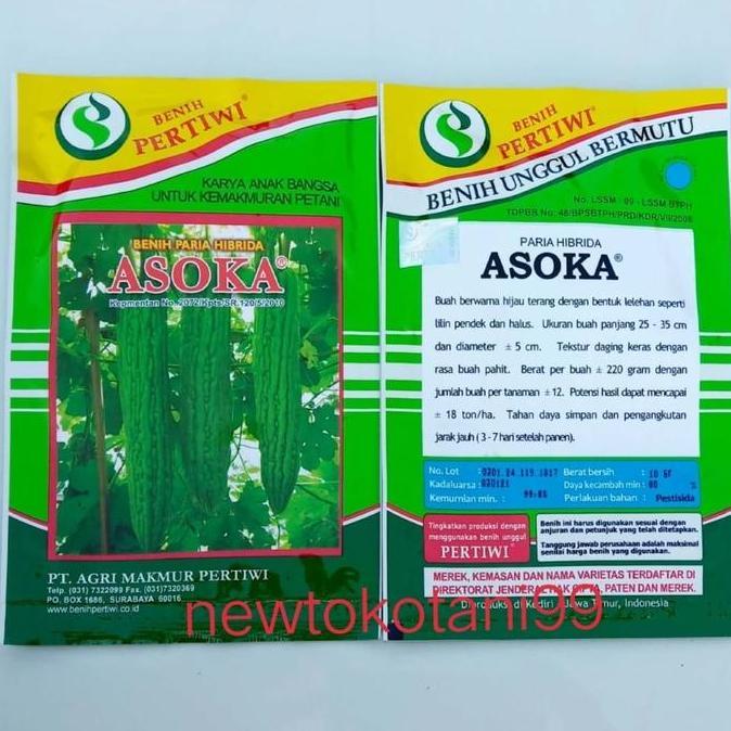 ( 10 Bungkus ) Benih Paria Asoka F1  10 Gram Biji Pare Hibrida Asoka Paria Pahit Dari Benih Pertiwi