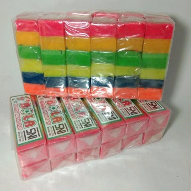 LILIN PLASTISIN MAINAN ANAK 5 WARNA CAMPUR - LILIN PLASTISIN 1 BARIS