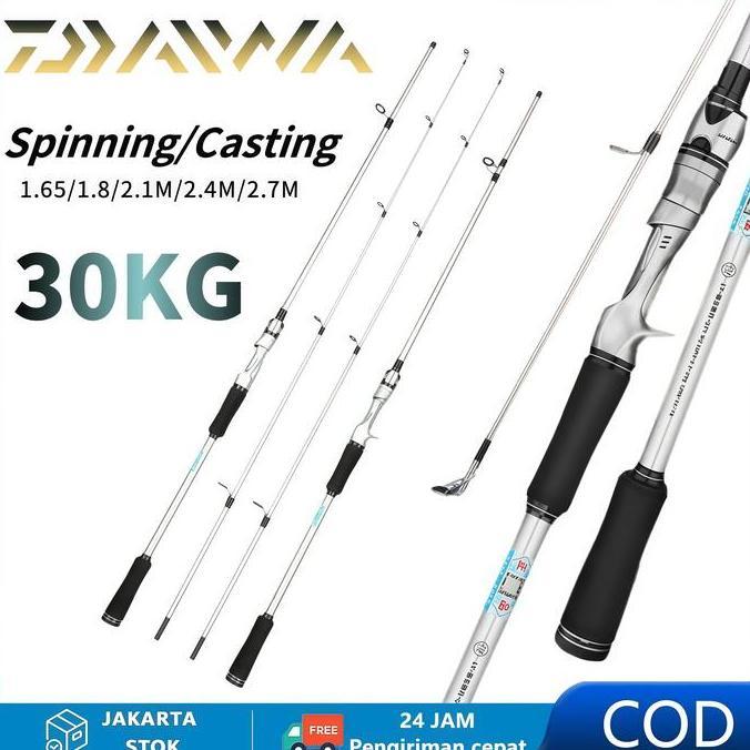 Fishing Rod Daiwa Spinning Rod Casting Rod Offshore Fishing Rod 1.65M/1.8M/2.1M/2.4M/2.7M Carbon Rod