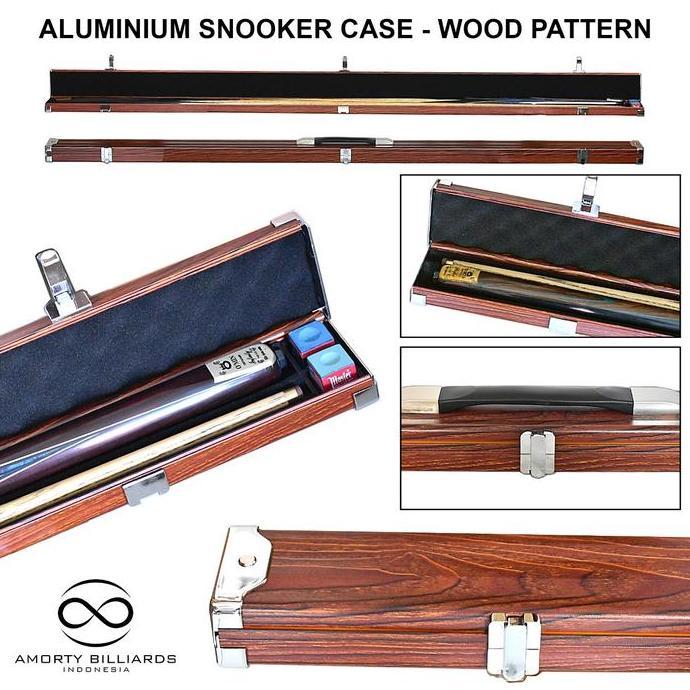 Aluminium Snooker Case Wood Patern / Tas Snooker