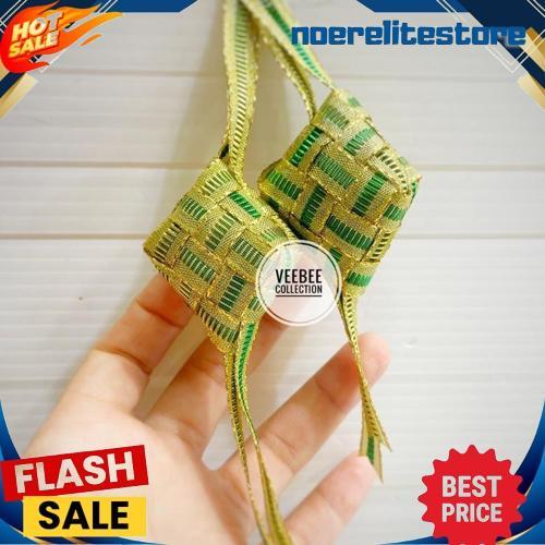 Terlaris Ketupat mini/ gantungan ketupat mini/ hiasan ketupat/ ketupat pita mini