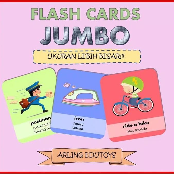 Flashcard Flash Card Mainan Edukasi Jumbo Besar anak edukatif lengkap
