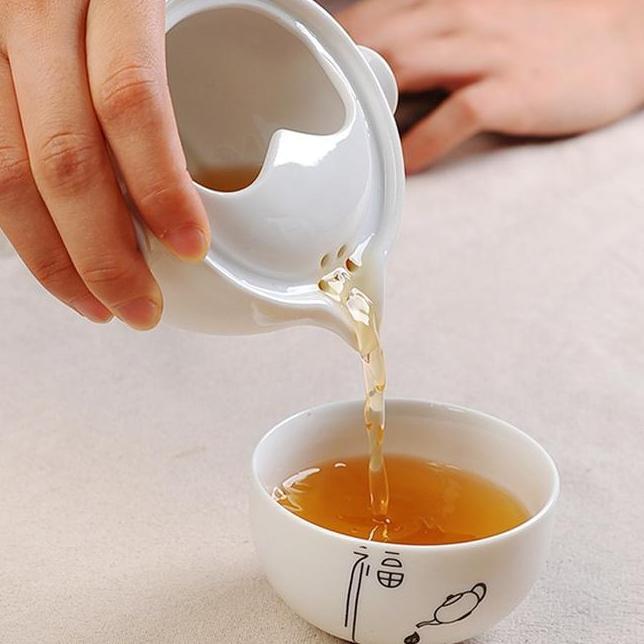 Tea Set Yan Cha Classic Porcelain 1 Teko 1 Cangkir Teko Cangkir Teh