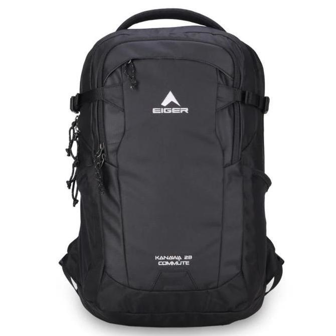 Eiger KANAWA Tas Ransel Hitam Premium 28L Pria Wanita Waterproof Anti Air Ukuran Besar Unisex Backpa