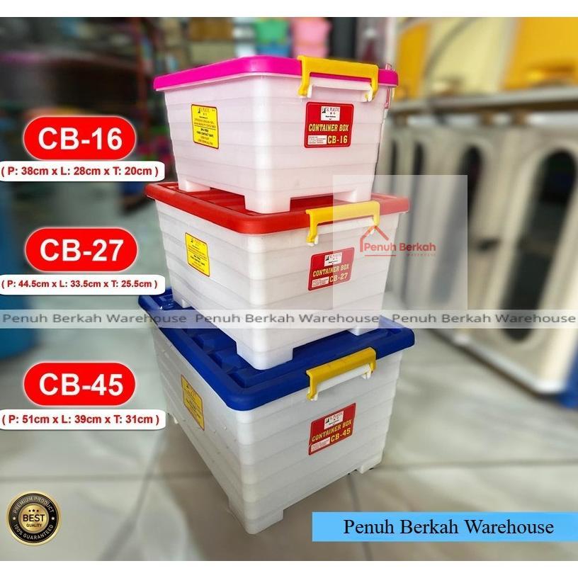 CONTAINER BOX 16 / 27 & 45 LITER / CONTAINER BOX PLASTIK DENGAN RODA / BOX SERBAGUNA -PBW