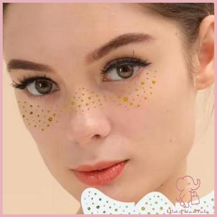 (ORI) TATO WAJAH GLITTER STICKER MUKA / STIKER WAJAH PESTA / FACE STICKER TATTO TEMPORERY KECANTIKAN