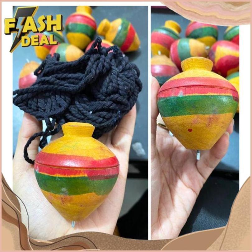 Ready Stock [Promo Murah] Mainan Kekean / Mainan Gasing Kekean / Mainan Gasing Kayu Jadul / Mainan J