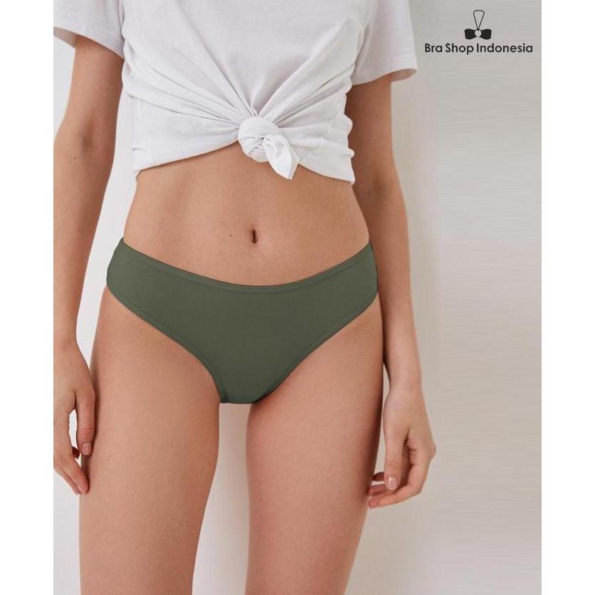 Promo Panty Celana Dalam Wanita Comfort Cotton Green Army COD