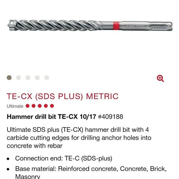 HILTI MATA BOR BETON M10 X 100MM