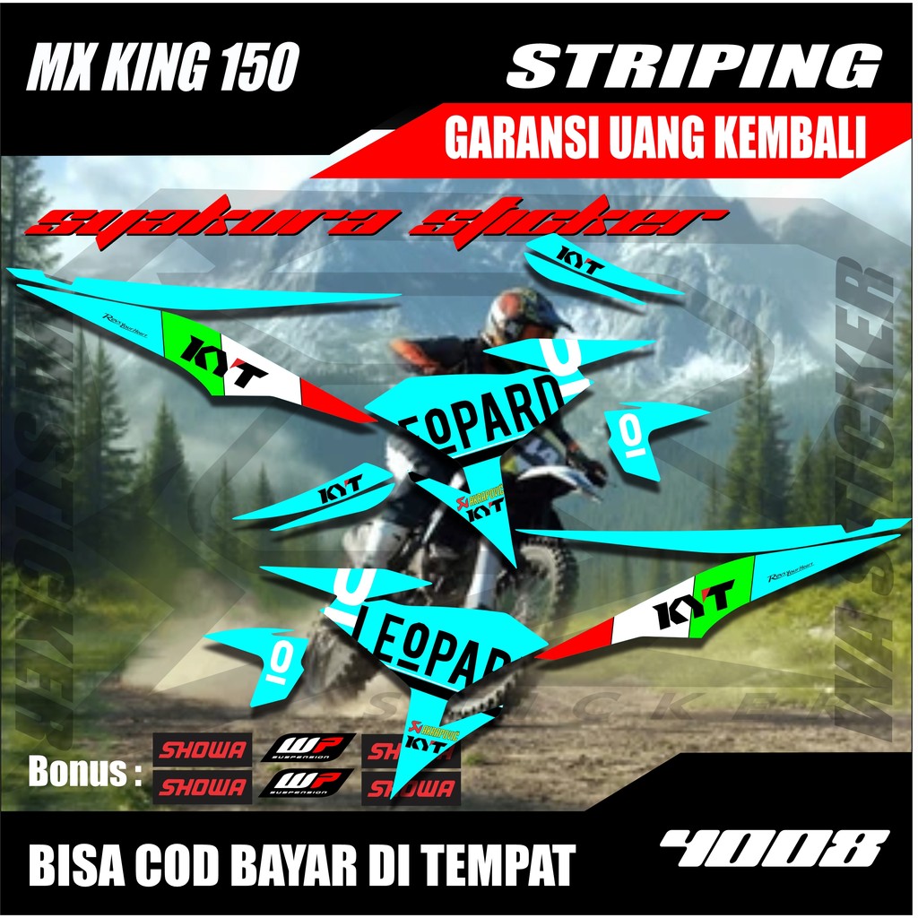STRIPING MX KING STICKER CUSTOM
