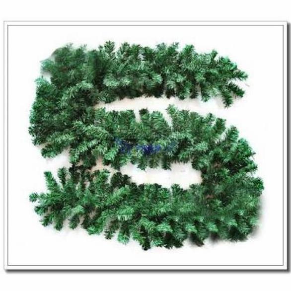 Garland Hijau Natal Murah / Garland Natal 2,7 Meter Polos