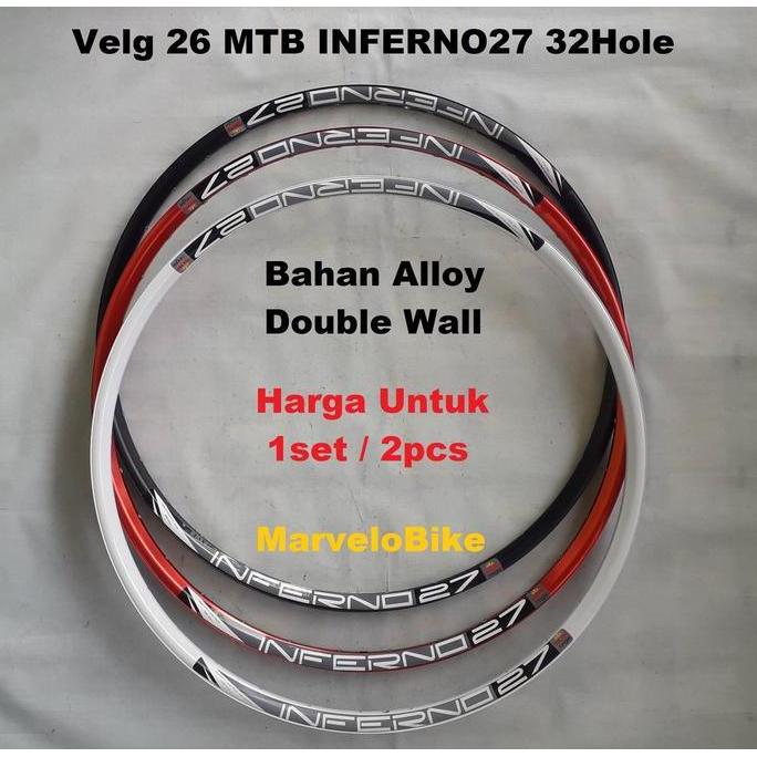 Rims Velg Sepeda 26 MTB INFERNO27 32 Hole SunRingle