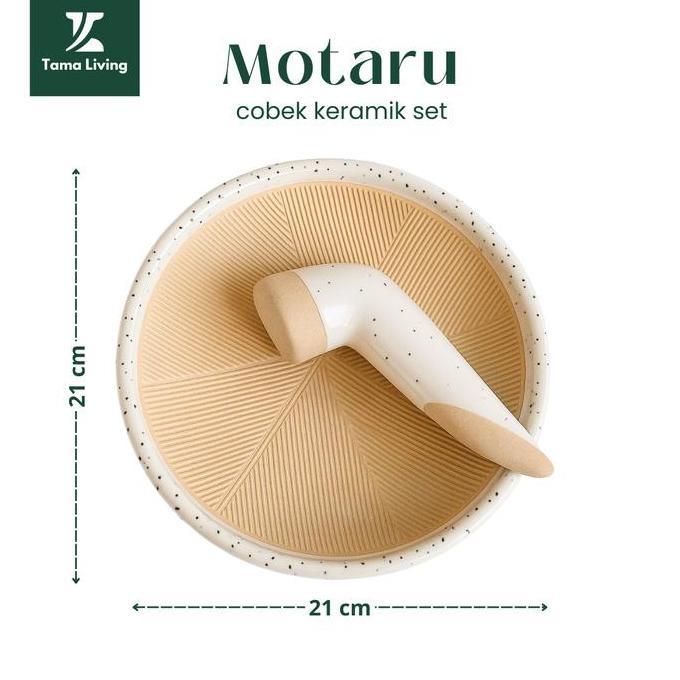 TAMA LIVING Motaru Cobek Dan Ulekan Keramik Set Cobek Estetik Cobek Keramik Cobek Dapur Ulekan Dapur