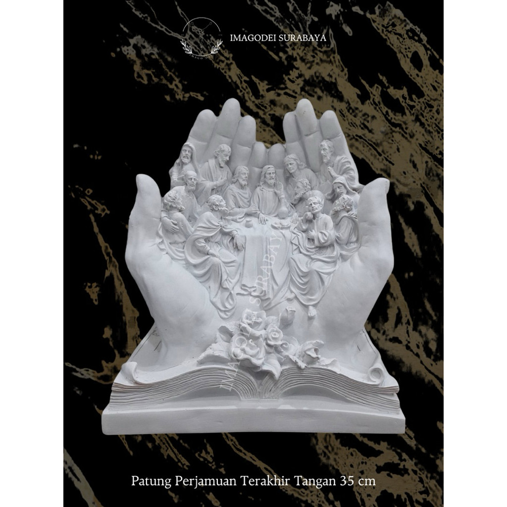 Patung Perjamuan Kudus Tangan Terbuka 35 cm/Patung Rohani Perjamuan Kudus Besar