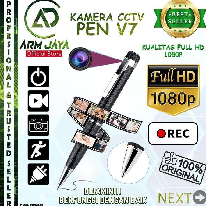 Camera Mini Unik Spy Kamera Pulpen Pen Cam V7 HD 1080P Hidden SpyCam Promo Premium