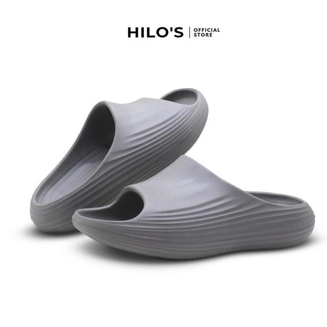 Hilos Sandal Selop Pria Polos Simpel Elegan Empuk Sandal Hitam