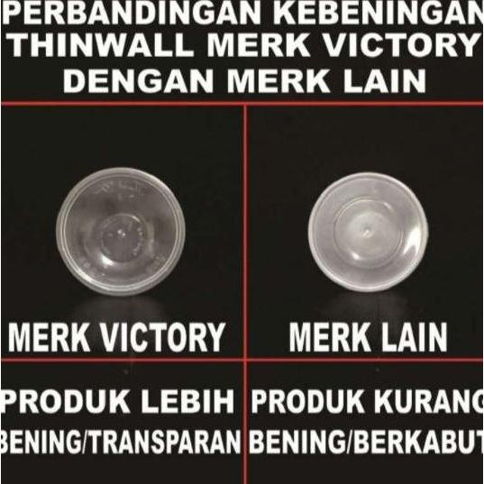 Mangkok Plastik 200ml Kotak Makanan Cup Puding Thinwall Tahan Panas