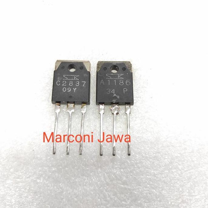 C2837+A1186 transistor satu set/pasang