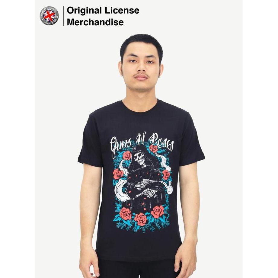 Kaos Baju Tshirt GNR GUNS N ROSES Original Import Premium Roses Reaper murah