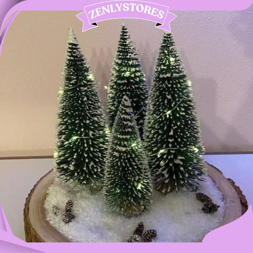 Pohon Natal Mini / Miniatur Pohon Natal Kecil / Snow Powder Christmas / Mini Christmas Tree Ukuran 8