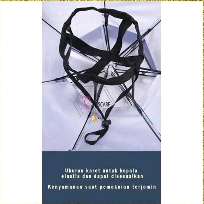 Payung Topi Besar Ukuran Diameter 95 Cm-Topi Payung Mancing Hiking Outdoor