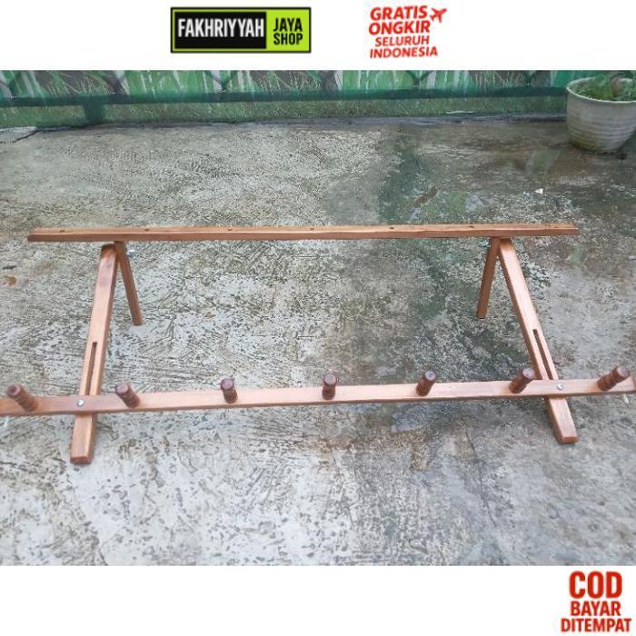Premium Standar/Dudukan Jagrak Kayu Jati Fullset Tuk Pion/Kanco Saka Sensitip Joran Timbang/Ningnong