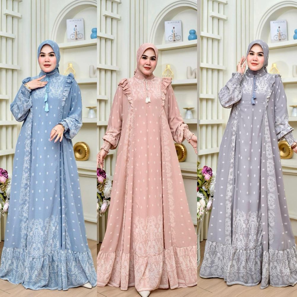 SET DRESS AZURA BY POPPI/ RAYA / CLAUDYA /ARSYLA / MAHARANI / BY NABIL  (ORIGINAL) / Setelan Wanita 