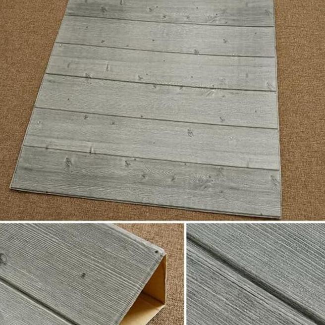 Promo Foam 3D Kayu List Wood Panel Spons Wallpaper Sticker Dinding Cod