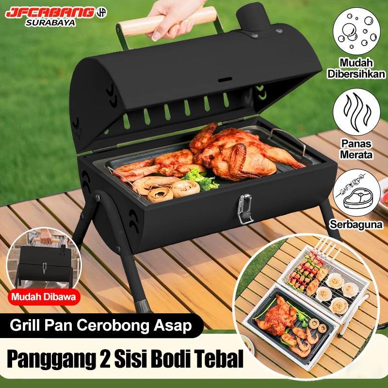 Portable Camping Grill / Panggangan Bbq / Peralatan Berkemah / Pemanggang Camping Pakai Arang / Alat