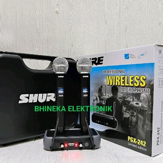 Mic Wireless Shure Pgx242 Pgx 242 2Bh Mic Pegang Koper Pgx242