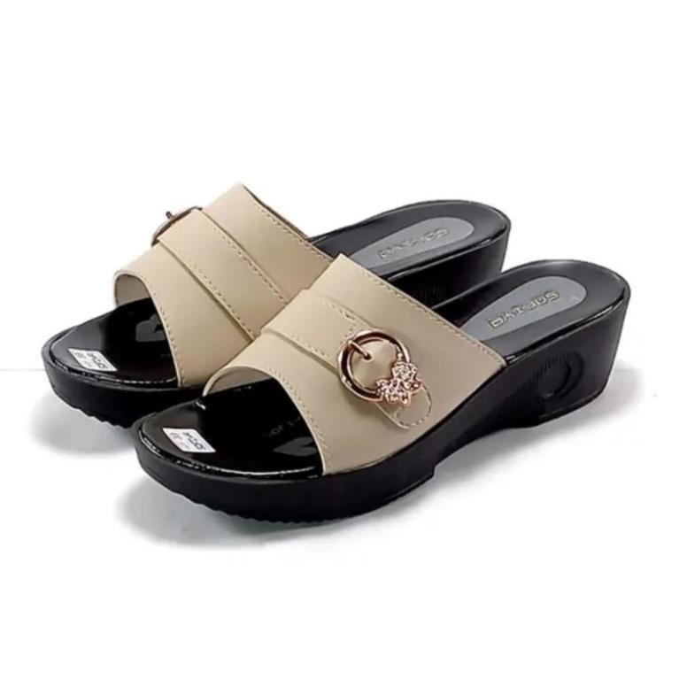 Terlaris Sandal Sofiya Wedges Wanita Kekinian Sandal Wedges Sofiya Terbaru Sandal Wedges Wanita