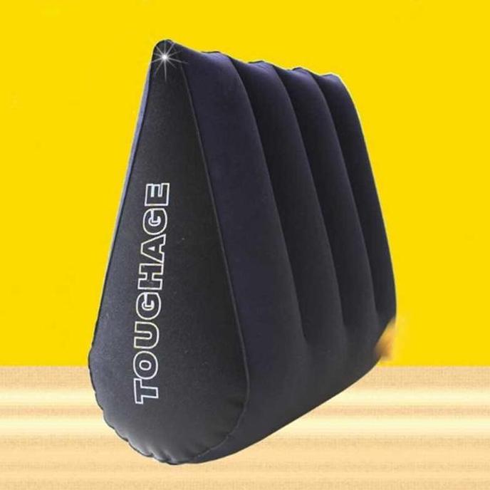 Bantal Bentuk Segitiga Tidur Olahraga Tiup Pompa Waterproof Serbaguna