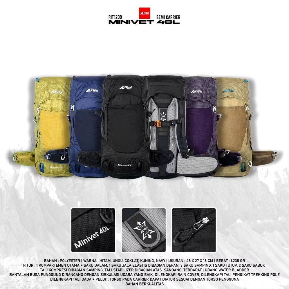 Tas Gunung / Semi Carrier Premium Minivet 40 Liter Arei Outdoorgear