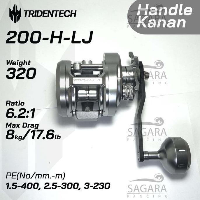 Reel Tridentech Silver Rays OH Reel Pancing Over Head Reel OH