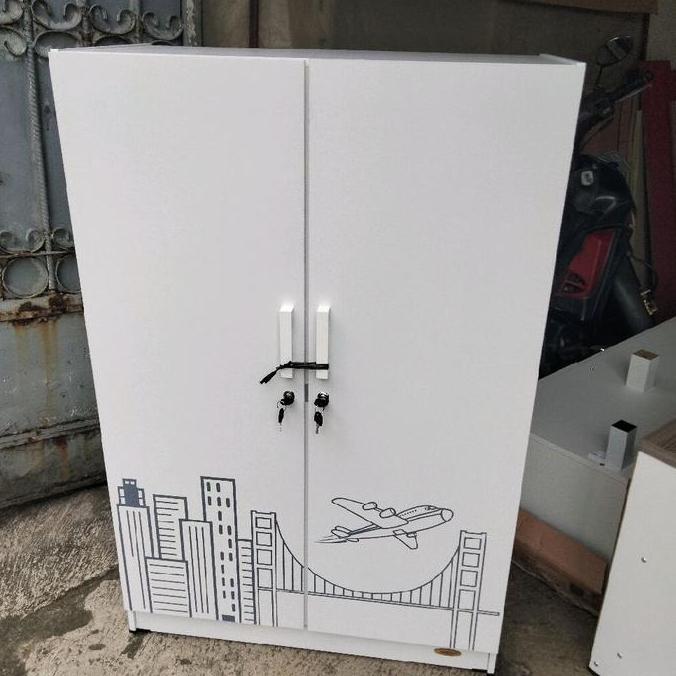 TERBARU - Lemari baju pakaian anak BLP Putih - CARGO