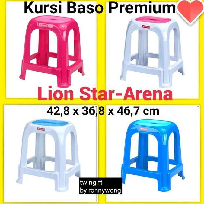 TERLARIS - Kursi/bangku Baso, plastik, kualitas premium, Lion Star-arena, tebal dan awet