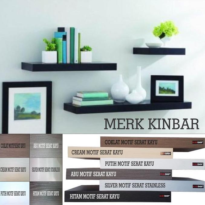 NEW - 100x20x4cm Rak Dinding/Ambalan/Mlayang/Floating Shelf MERK KINBAR Z397