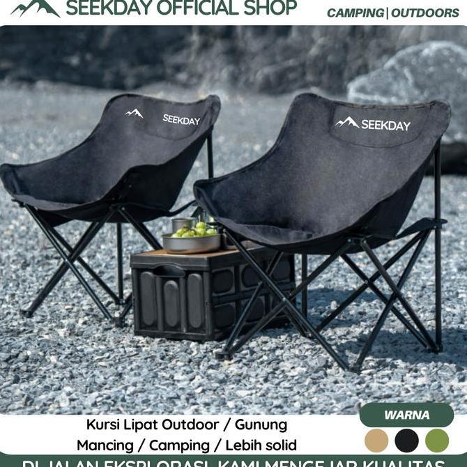 PROMO - SEEKDAY Kursi Dan Meja Lipat Outdoor Set Camping Meja lipat portable 2 kursi 1 meja